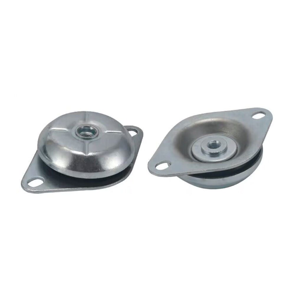 Rubber vibration mounts for generators